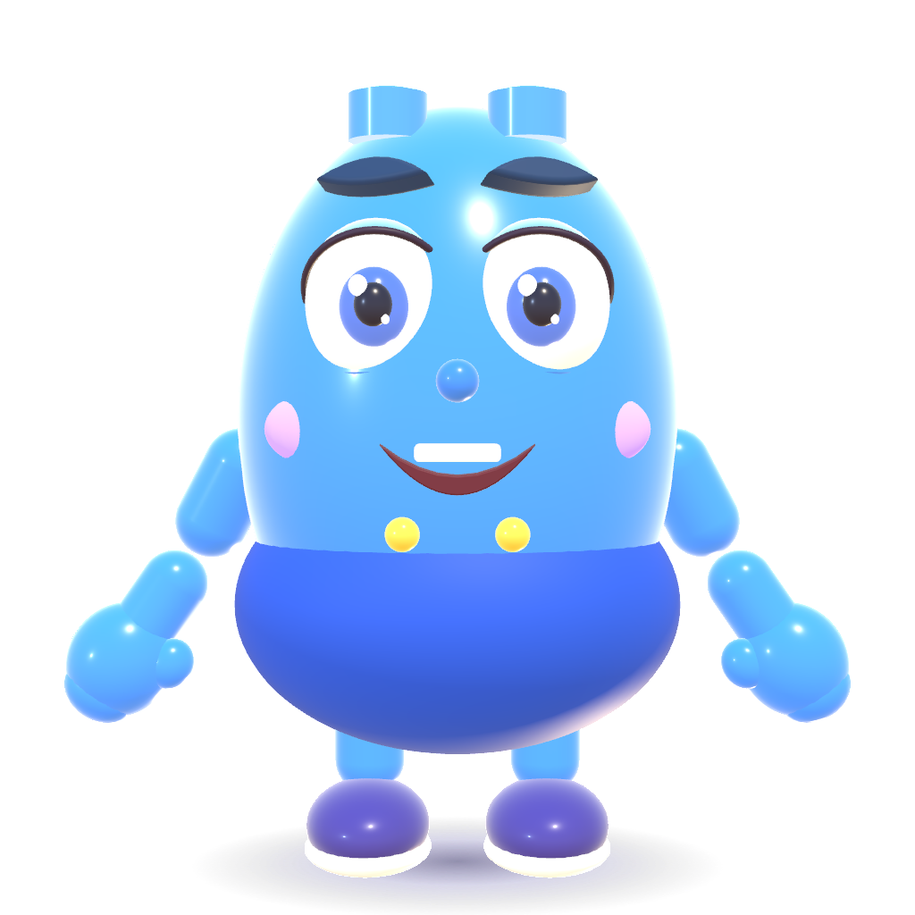 Bloo OutBrick mascot illustration Bloo OutBrick mascot illustration
