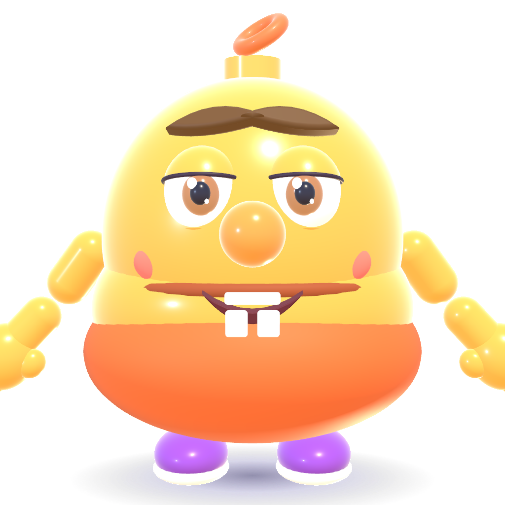 Peach OutBrick mascot illustration Peach OutBrick mascot illustration